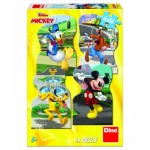  Dino-33326 4 Puzzles - Mickey Mouse in the City
