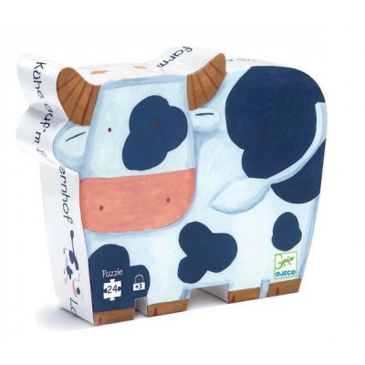 Puzzle Djeco-DJ-07205 Silhouette Schachtel - Kühe und die Farm