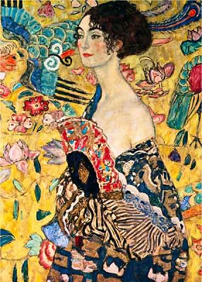 Puzzle Dtoys-70159 Gustav Klimt: Frau mit Fächer