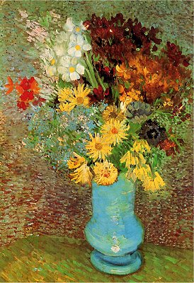 Puzzle DToys-70258 Van Gogh: Blumen in blauer Vase