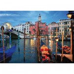 Puzzle  DToys-70555 Bei Nacht - Italien: Venedig