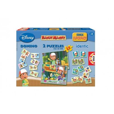 Puzzle Educa-14406 Superpack 4 in 1 - Handy Manny