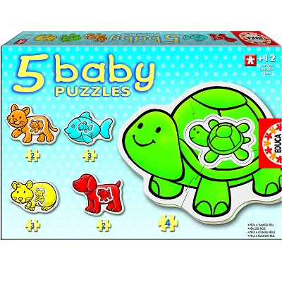 Educa-14864 5 Babypuzzles - Haustiere