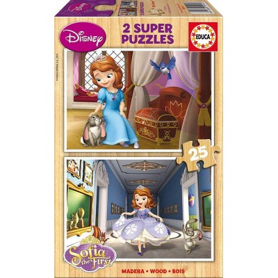 Educa-15914 2 Holzpuzzles - Sofia the First