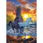 Puzzle  Educa-19025 Einhörner am Strand