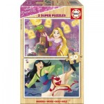   2 Holzpuzzles - Disney Princess