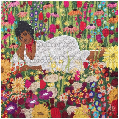 Puzzle eeBoo-51155 WOMAN IN FLOWERS