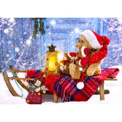 Puzzle Enjoy-Puzzle-1269 Teddybären mit Weihnachtsmützen