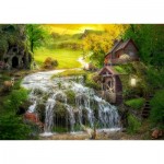 Puzzle  Enjoy-Puzzle-1608 A Log Cabin by the Magic Creek