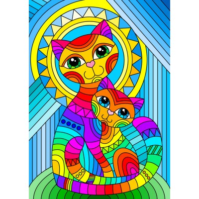 Puzzle Enjoy-Puzzle-2122 Inseparable Cat and Kitten