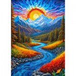 Puzzle  Enjoy-Puzzle-2154 Landschaft im Sonnenaufgang