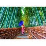 Puzzle   Asian Woman in Bamboo Forest