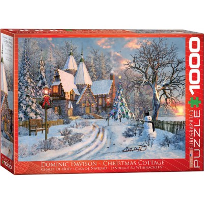 Puzzle Eurographics-6000-0790 Dominic Davison: Landhaus zu Weihnachten