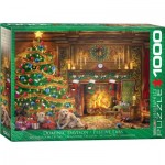 Puzzle  Eurographics-6000-0974 Dominic Davison - Weihnachts Labradors - Weihnachten