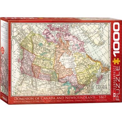 Puzzle Eurographics-6000-5304 Antique Map - Dominion of Canada & Newfoundland