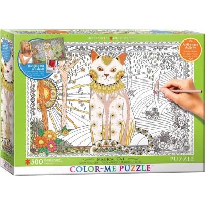 Puzzle Eurographics-6055-0888 XXL Color Me - Magical Cat