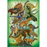 Puzzle  Eurographics-6100-0360 XXL Teile - Herbivorous Dinosaurs