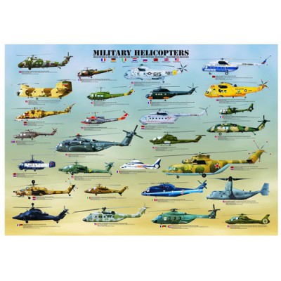 Puzzle Eurographics-8500-0088 Militärhubschrauber