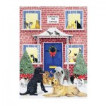  Galison-35688 Weihnachtshütte – Quadratisches Box-Puzzle mit 1000 Teilen