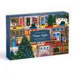  Galison-37878 Joy Laforme – Winterlichter – 12 Tage Puzzle mit 80 Teilen – Feiertags-Countdown