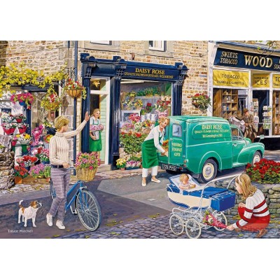 Gibsons-G5058 4 Puzzles - The Florist's Round