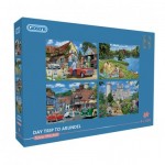  Gibsons-G5067 4 Puzzles - Ausflug mit der Familie