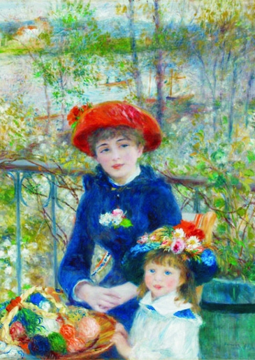 Puzzle Gold-Puzzle-60386 Pierre-Auguste Renoir: Zwei Schwestern auf der Terasse