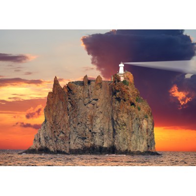 Puzzle Grafika-F-30929 Stromboli Lighthouse, Italy