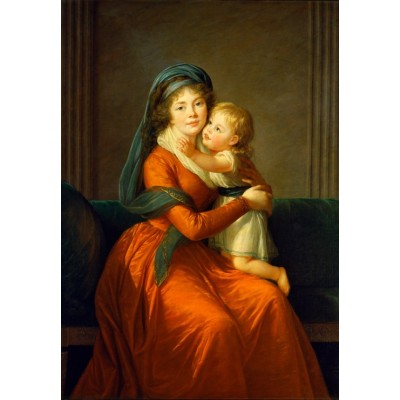 Puzzle Grafika-F-31301 Louise-Élisabeth Vigee le Brun: Princess Alexandra Golitsyna and her son Piotr, 1794