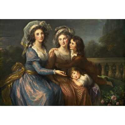 Puzzle Grafika-F-32084 Louise-Élisabeth Vigee le Brun: The Marquise de Pezay, and the Marquise de Rougé with Her Sons Alexi