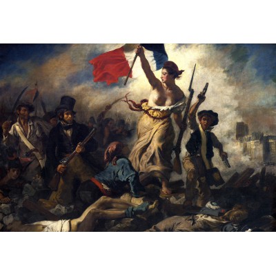 Puzzle Grafika-Kids-00285 XXL Teile - Eugène Delacroix: Die Freiheit führt das Volk, 1830