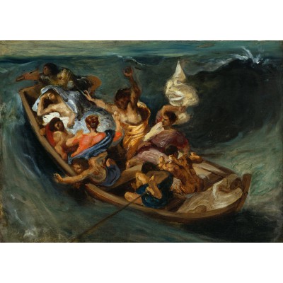 Puzzle Grafika-Kids-00292 Magnetische Teile - Eugène Delacroix: Christus im Sturm auf dem Meer, 1841