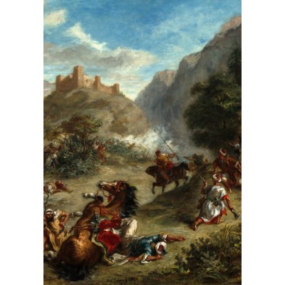 Puzzle Grafika-Kids-01291 Eugène Delacroix: Arabs Skirmishing in the Mountains, 1863