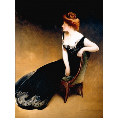 Puzzle Grafika-00446 John White Alexander: Portrait of Mrs. V, Mrs. Herman Duryea, 1898