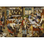 Puzzle  Grafika-00680 Brueghel Pieter der Jüngere: Bezahlung des Zehnten, 1617-1622