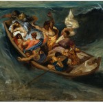 Puzzle  Grafika-00777 Eugène Delacroix: Christus im Sturm auf dem Meer, 1841