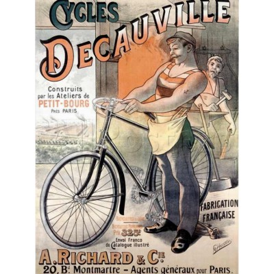 Puzzle Grafika-F-30160 Werbeplakat für Fahrräder der Marke Decauville, 1892