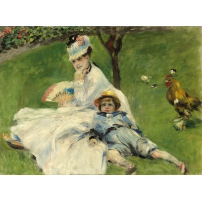 Puzzle Grafika-F-30528 Auguste Renoir: Madame Monet and Her Son, 1874