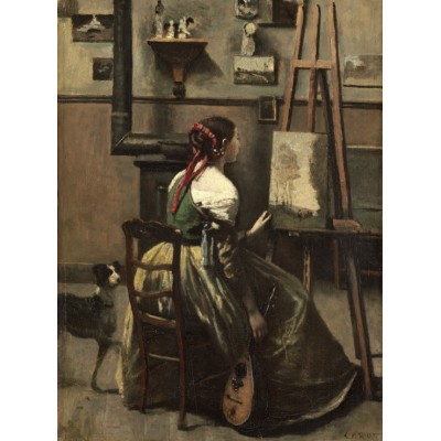 Puzzle Grafika-F-30553 Jean-Baptiste-Camille Corot: The Artist's Studio, 1868