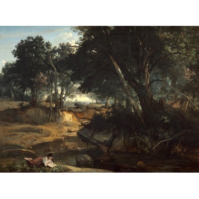 Puzzle Grafika-F-30554 Jean-Baptiste-Camille Corot: Forest of Fontainebleau, 1834