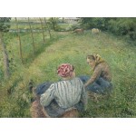 Puzzle  Grafika-F-30572 Camille Pissarro: Young Peasant Girls Resting in the Fields near Pontoise, 1882