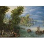 Puzzle  Grafika-F-32256 Jan Brueghel - River Landscape, 1607