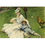 Puzzle  Grafika-F-32878 Auguste Renoir: Madame Monet and Her Son, 1874