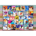 Puzzle  Grafika-F-33640 Ski Stamp Posters