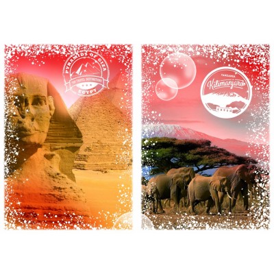 Puzzle Grafika-T-00205 Travel around the World - Afrika, Ägypten und Kenia