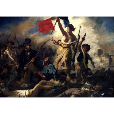 Puzzle Grafika-T-00597 Eugène Delacroix - La Liberté guidant le Peuple, 1830