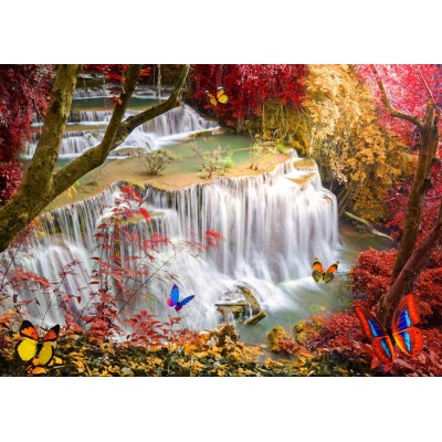 Puzzle Grafika-T-00678 Deep Forest Waterfall