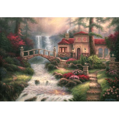 Puzzle Grafika-T-00791 Chuck Pinson - Sierra River Falls