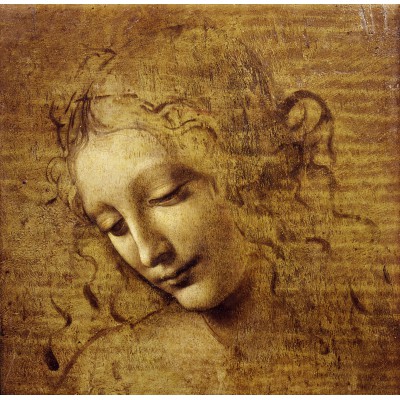 Puzzle Grafika-T-02324 Leonardo da Vinci: Gesicht der Giovane Fanciulla, 1508