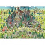 Puzzle  Heye-29963 Funky Zoo - Transylvanisches Habitat